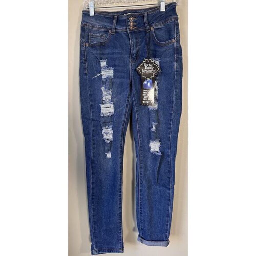 Thrill Jeans Better Booty Instantly Size 9 Juniors Jeans‎ Distressed Casual
